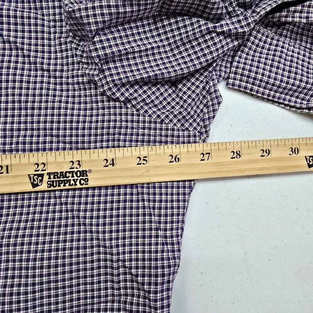 Ralph Lauren Classic Fit Shirt Men's XXL Purple Plaid Preppy Work Dad City